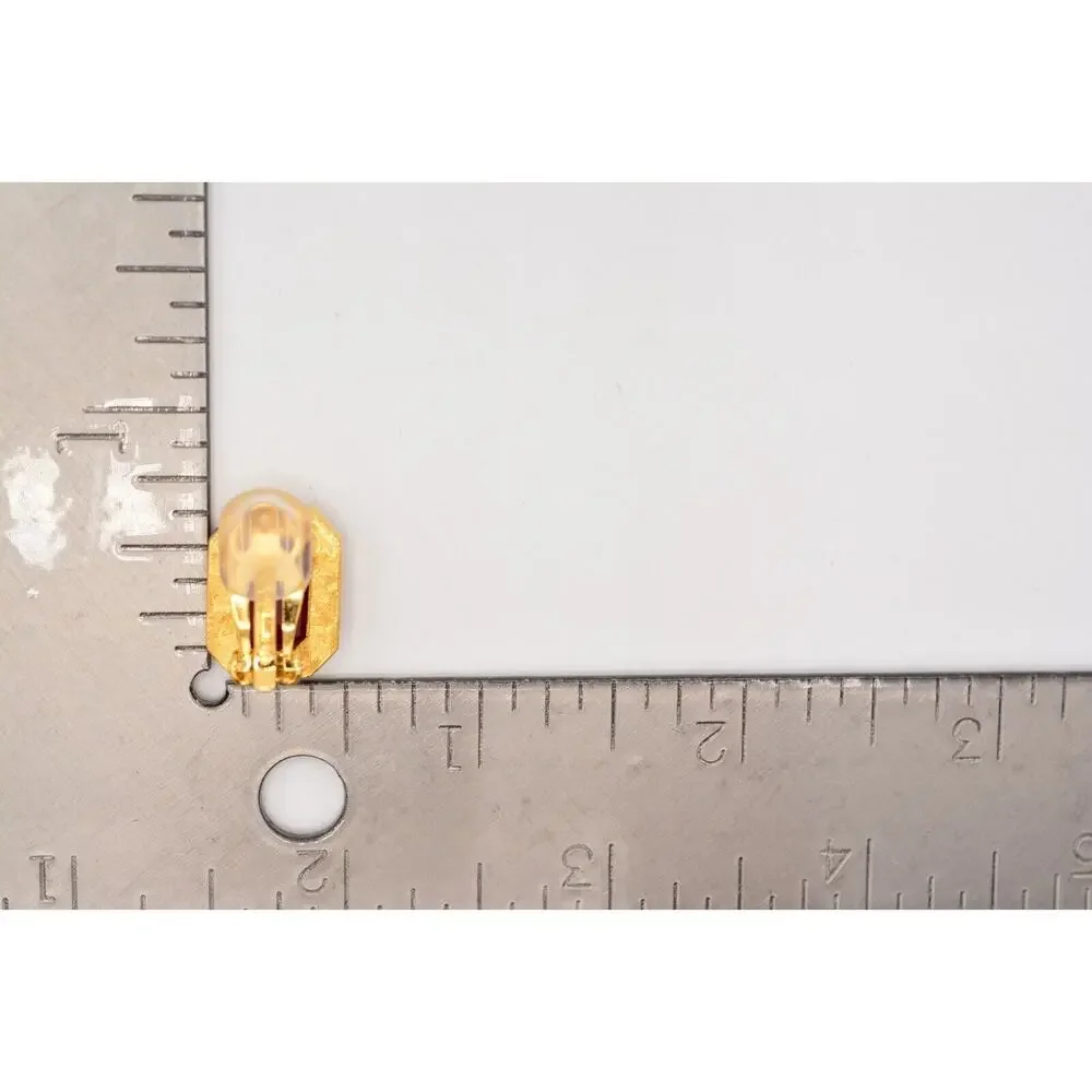 Givenchy Vintage Crystal Clip On Earrings Red Baguette Rhinestone Signed BinAG - Picture 12 of 12